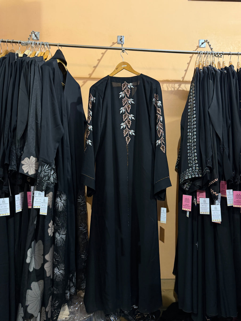 Embroidered Black Abaya