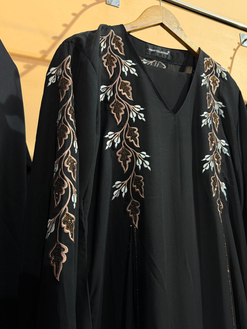 Embroidered Black Abaya