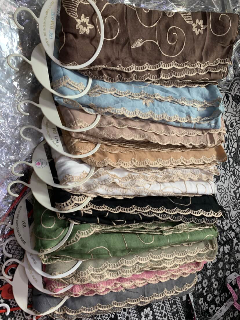 Cotton Embroidery Hijab