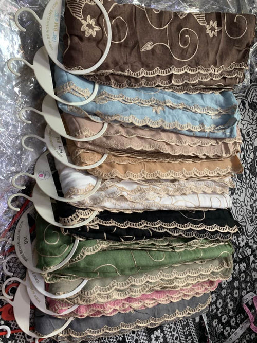 Cotton Embroidery Hijab