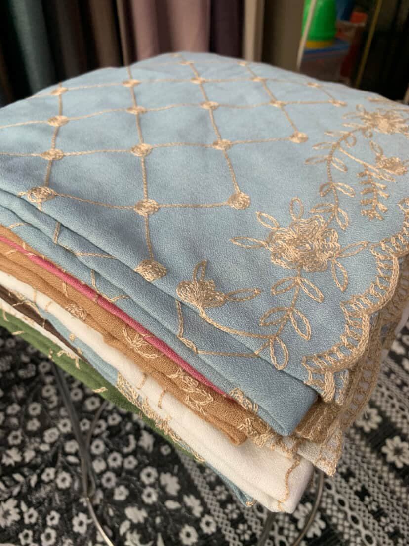 Cotton Embroidery Hijab