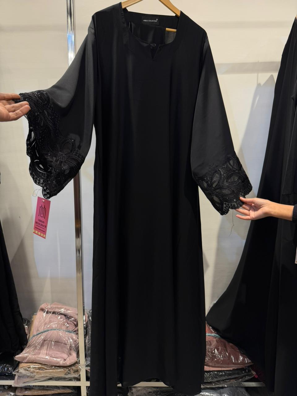 Z black Asteen Dupatta Abaya