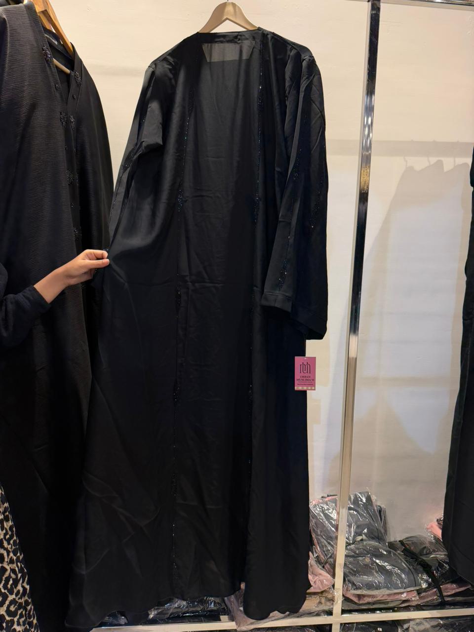Nida black stone Abaya