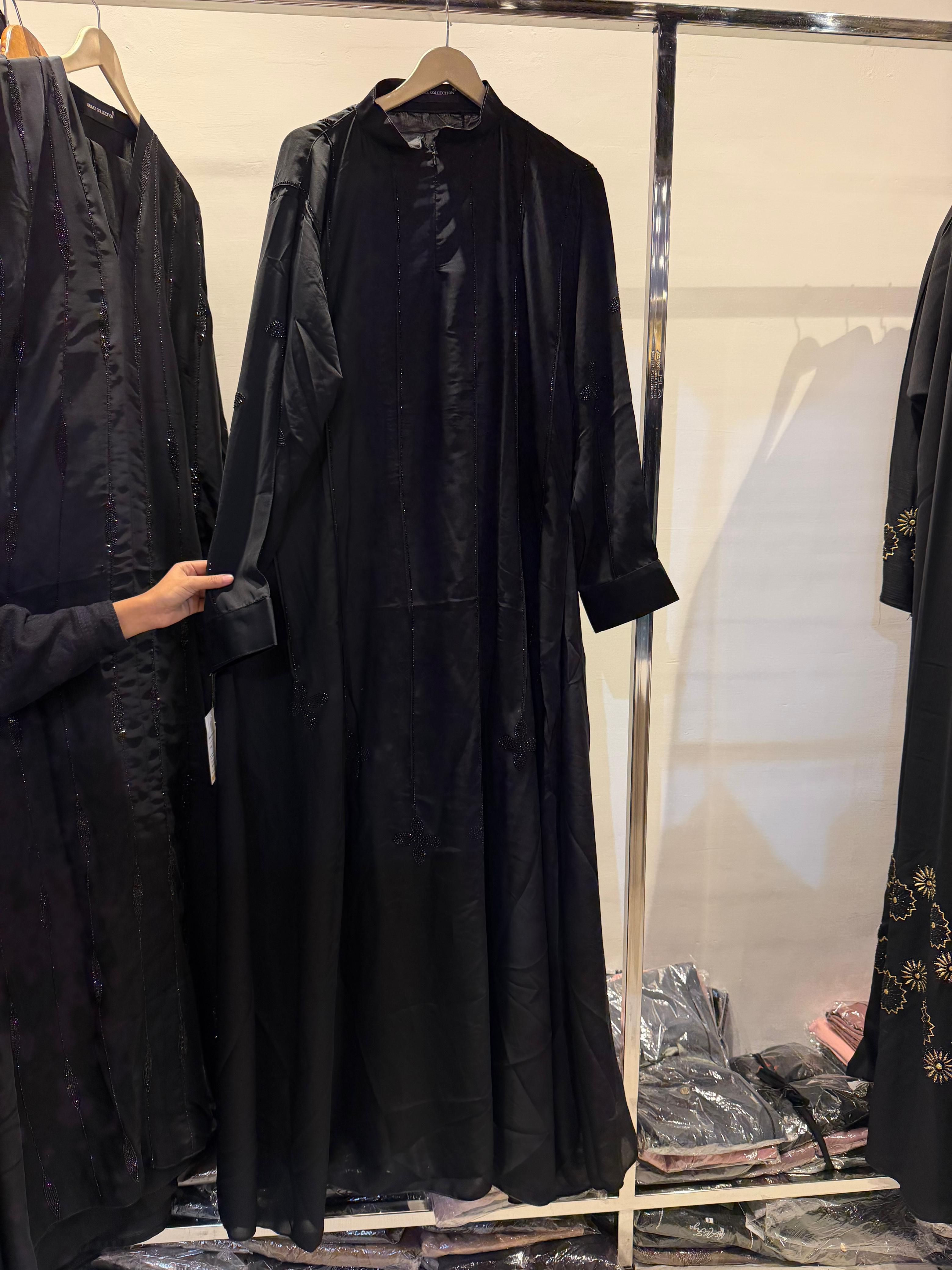Nida black stone Abaya