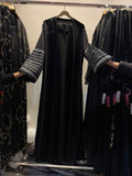 A line sleeve Embroidery Burqa