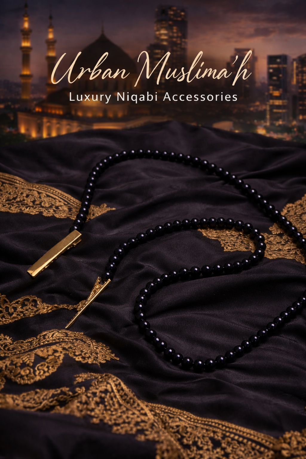 Luxury Niqab Chain with Dual Clips